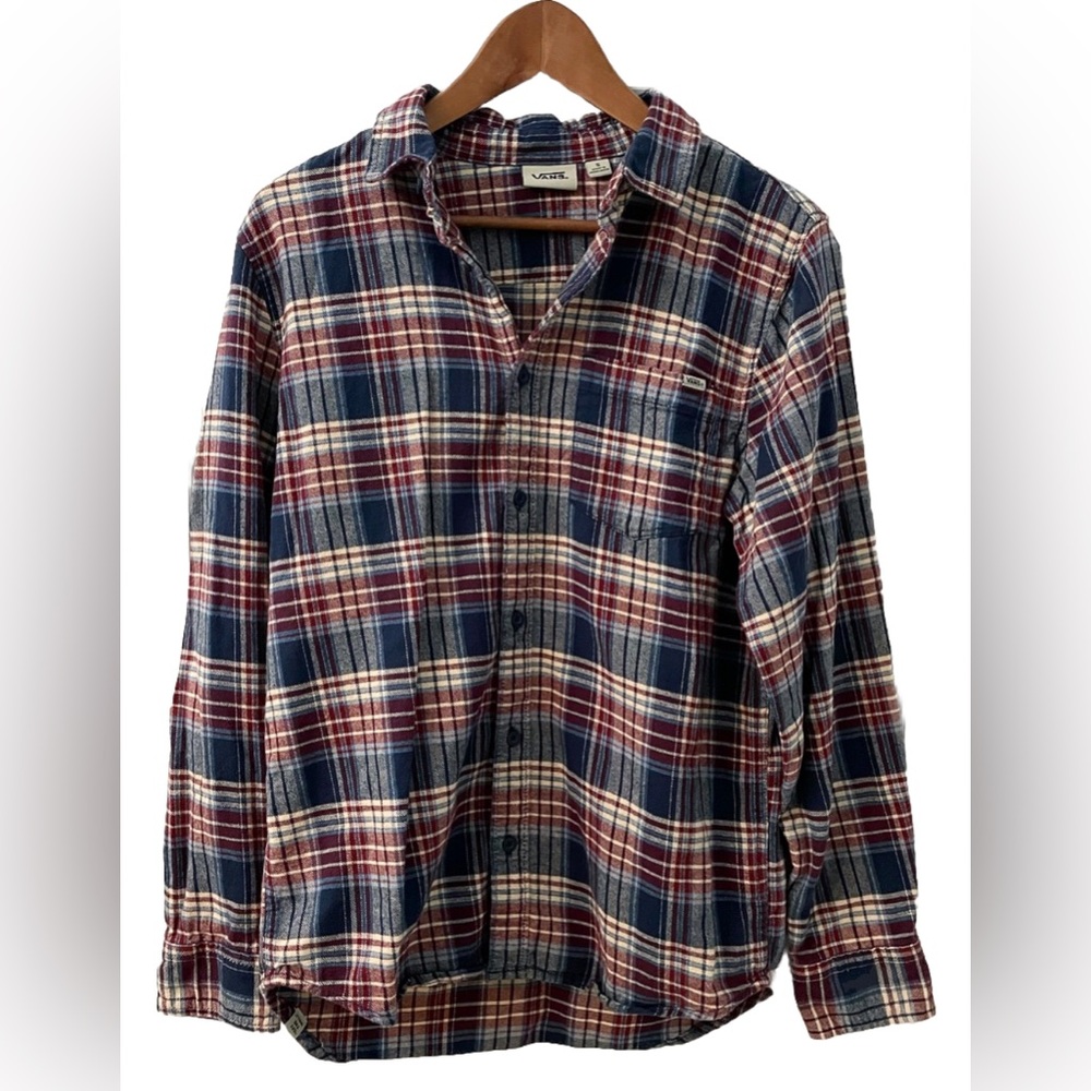 Vans Turner Plaid Button-Down Shirt Mens S Flannel Long Sleeve Multicolor Cotton